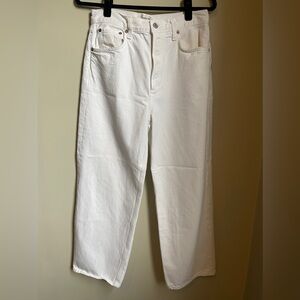 Agolde Low Slung Baggy 28” White Size 26